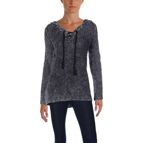 Vintage Havana 4955 Womens Baja Textured Long Sleeves Lace Up Hoodie BHFO